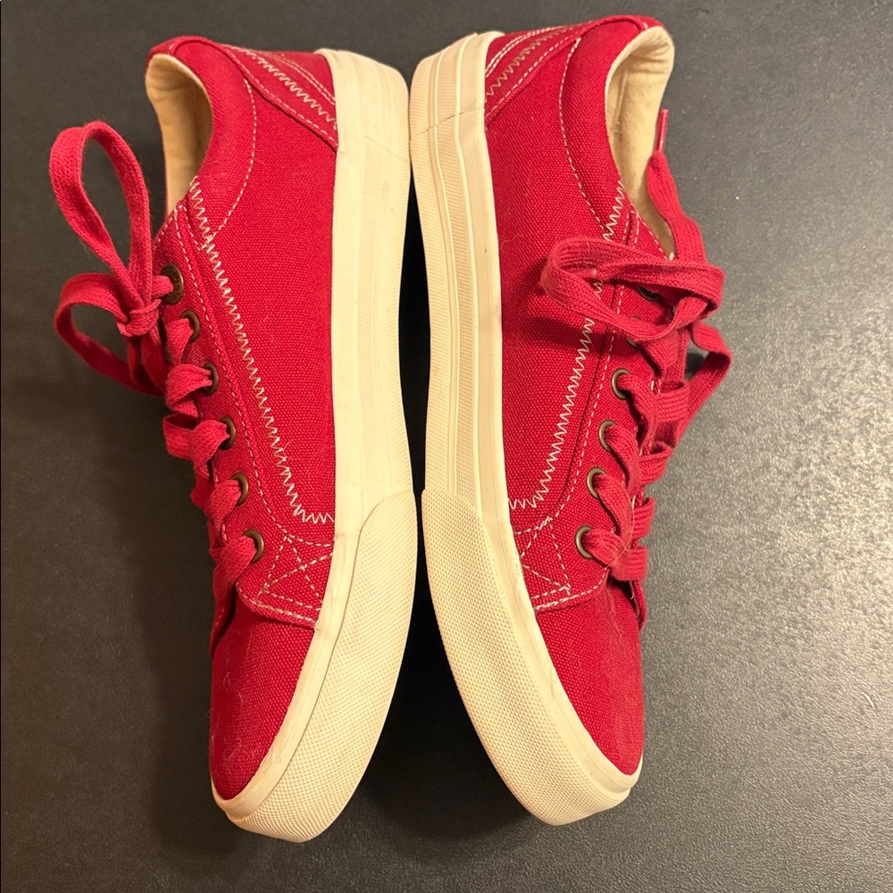 Taos Red Canvas Sneakers - Picture 7 of 11